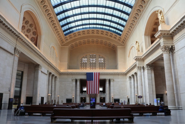 Die Bahnhofshalle in Chicago.