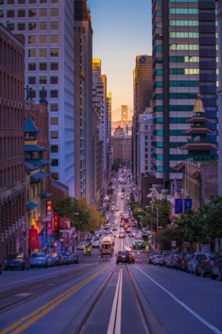 San Francisco, wo die Cable Cars fahren.