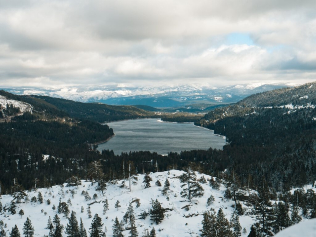 Der Donner Lake, an dem die "Party" festsaß.