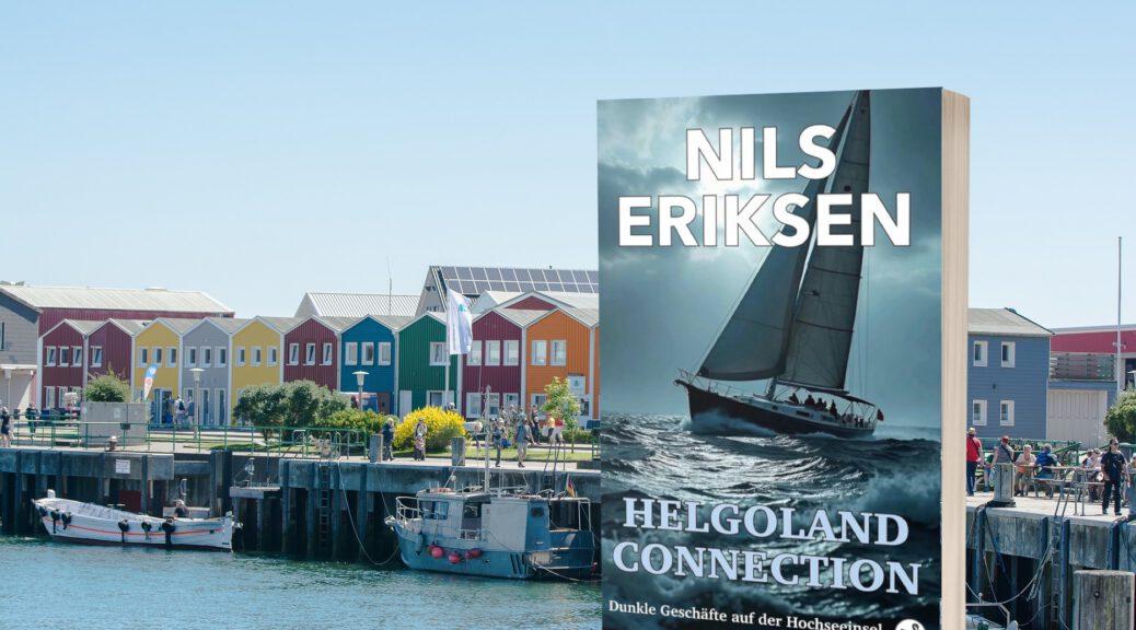 Hafen Helgoland mit Buchcover